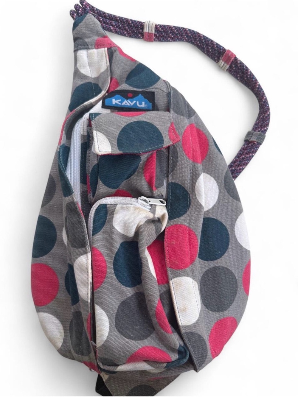 KAVU Mini Polka Dot Sling Crossbody Bag Hiking Outdoors Small Travel Bag